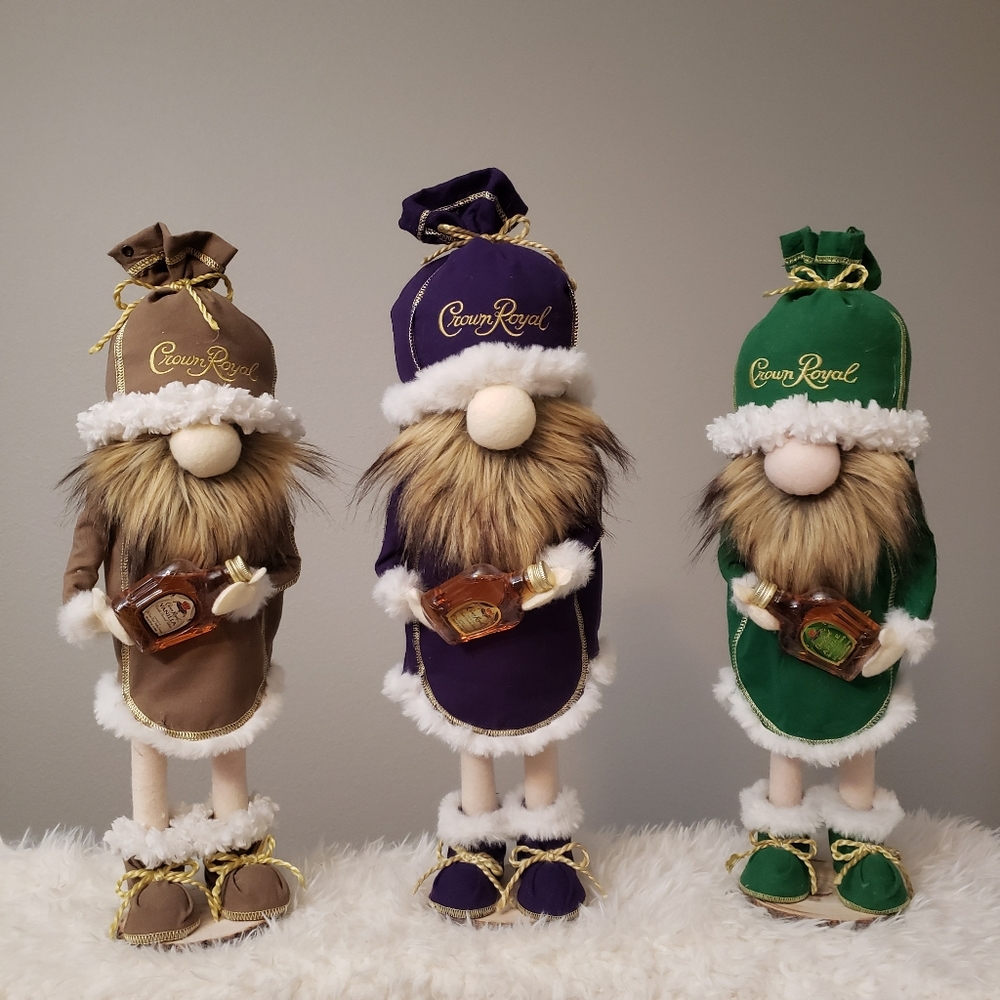 Crown Royal gnome trio